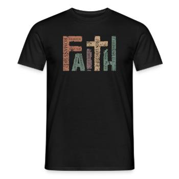 Jesus Christlich Katholiken Gläubiger Gottesdienst - Männer T-Shirt - Schwarz - Vorne - AI Model Male 178 light (178cm)