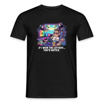Funny If I Won The Lottery You’d Notice Yacht boat - Männer T-Shirt - Schwarz - Vorne - AI Model Male 178 light (178cm)