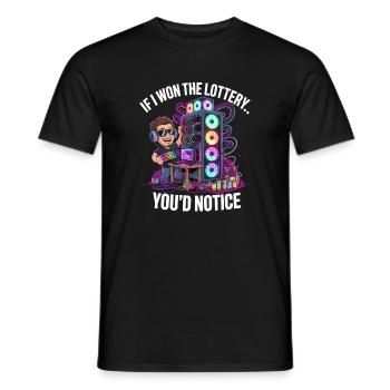 Funny If I Won The Lottery You’d Notice Yacht boat - Männer T-Shirt - Schwarz - Vorne - AI Model Male 178 light (178cm)