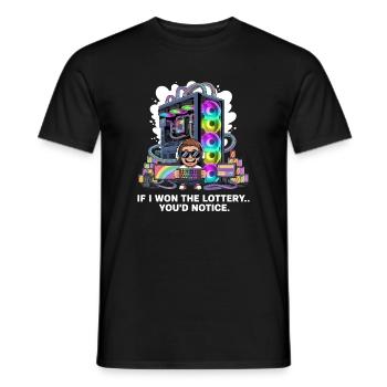 Funny If I Won The Lottery You’d Notice Yacht boat - Männer T-Shirt - Schwarz - Vorne - AI Model Male 178 light (178cm)