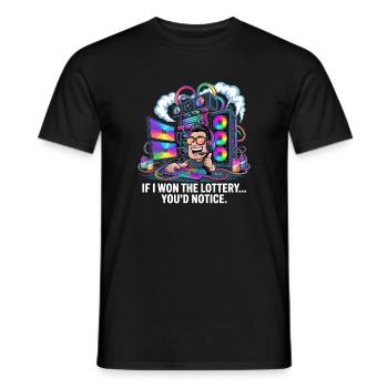 Funny If I Won The Lottery You’d Notice Yacht boat - Männer T-Shirt - Schwarz - Vorne - AI Model Male 178 light (178cm)