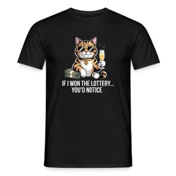 Funny If I Won The Lottery You’d Notice Yacht boat - Männer T-Shirt - Schwarz - Vorne - AI Model Male 178 light (178cm)