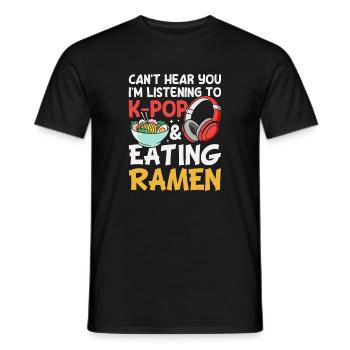 K-Pop Korea-Popmusik Ramen Nudelsuppe Japan - Männer T-Shirt - Schwarz - Vorne - AI Model Male 178 light (178cm)