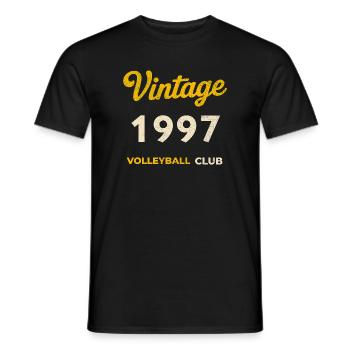 Vintage 1997 – Volleyball Club Retro Birth Year - Men's T-Shirt - black - Front - AI Model Male 178 light (178cm)