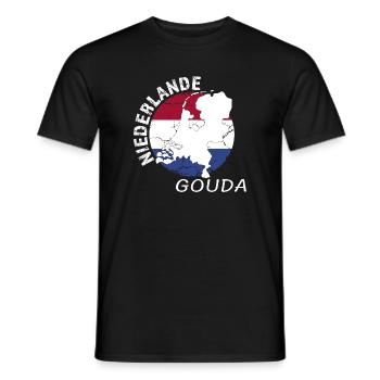 Gouda - Men's T-Shirt - black - Front - AI Model Male 178 light (178cm)