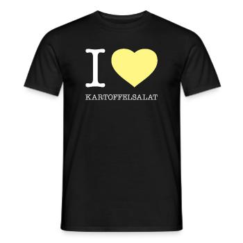 I love potato salad - Men's T-Shirt - black - Front - AI Model Male 178 light (178cm)