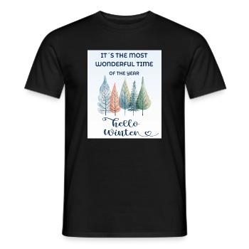 It's the Most Wonderful Time of the Year – Winter - Men's T-Shirt - black - Front - AI Model Male 178 light (178cm)