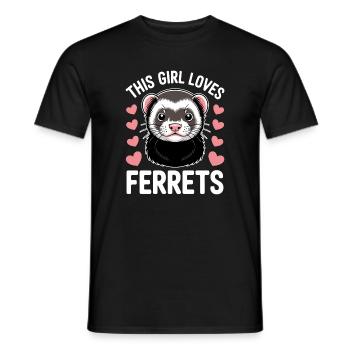 Ferret Saying Funny Ferret Gift - Men's T-Shirt - black - Front - AI Model Male 178 light (178cm)