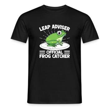 Frog Catcher Leap Adviser Frog - Männer T-Shirt - Schwarz - Vorne - AI Model Male 178 light (178cm)