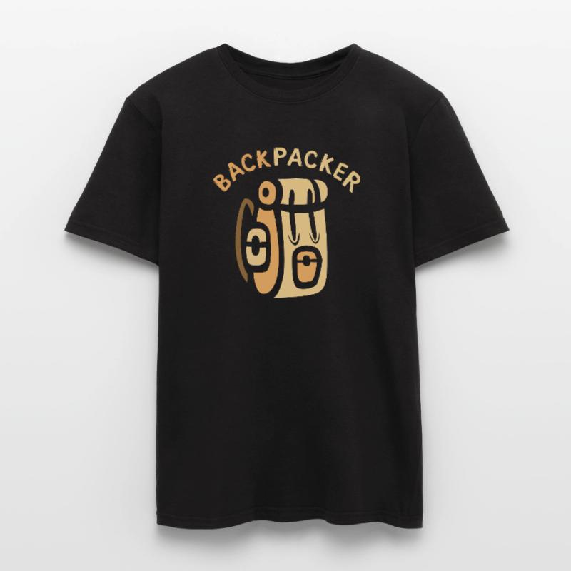 Backpacker Comic Backpack Design Men’s T-shirt