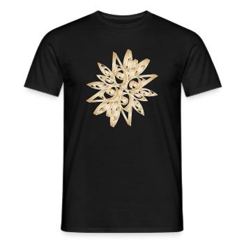 Étoile en filigrane à l’aspect quilling – motif de Noël - T-shirt homme - noir - Devant - AI Model Male 178 light (178cm)