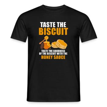 Probieren Sie den Keks mit Honigsauce - Männer T-Shirt - Schwarz - Vorne - AI Model Male 178 light (178cm)