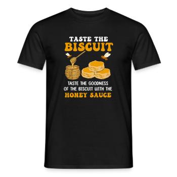 Honig-Keks-Genuss - Männer T-Shirt - Schwarz - Vorne - AI Model Male 178 light (178cm)