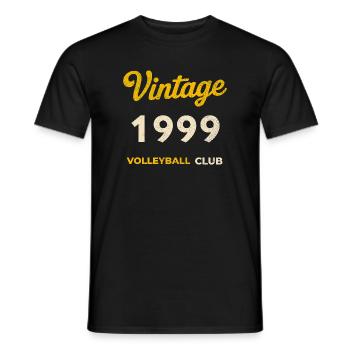 Vintage 1999 – Volleyball Club Retro Birth Year - Men's T-Shirt - black - Front - AI Model Male 178 light (178cm)
