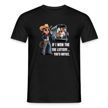 Funny If I Won The Lottery You’d Notice Yacht boat - Männer T-Shirt - Schwarz - Vorne - AI Model Male 178 light (178cm)