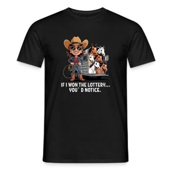 Funny If I Won The Lottery You’d Notice Yacht boat - Männer T-Shirt - Schwarz - Vorne - AI Model Male 178 light (178cm)