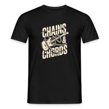 Chains & Chords Punk Rock Music - Männer T-Shirt - Schwarz - Vorne - AI Model Male 178 light (178cm)