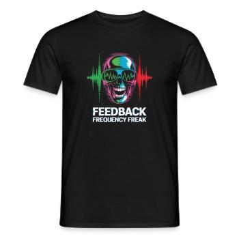Feedback Frequency Freak Punk Rock Music - Männer T-Shirt - Schwarz - Vorne - AI Model Male 178 light (178cm)