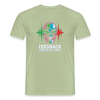 Feedback Frequency Freak Punk Rock Music - Männer T-Shirt - Sage - Vorne - AI Model Male 178 light (178cm)