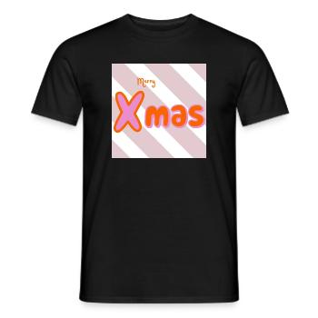 Merry Xmas Groovy Typo - Men's T-Shirt - black - Front - AI Model Male 178 light (178cm)