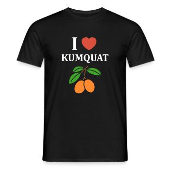 J'aime Kumquat et ses fruits orange - T-shirt homme - noir - Devant - AI Model Male 178 light (178cm)