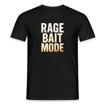 Rage Bait Mode, Funny Saying  - Men's T-Shirt - black - Front - AI Model Male 178 light (178cm)