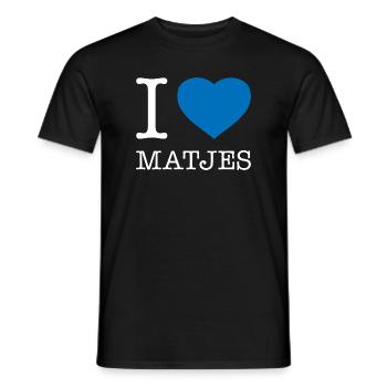 I love Matjes - Männer T-Shirt - Schwarz - Vorne - AI Model Male 178 light (178cm)