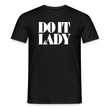 Do It Lady - White - Men's T-Shirt - black - Front - AI Model Male 178 light (178cm)