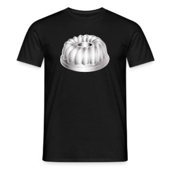 Bundt cake baking pan – simple kitchen motif - Men's T-Shirt - black - Front - AI Model Male 178 light (178cm)