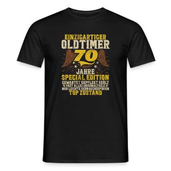 70 Years Unique Classic 70th Birthday - Men's T-Shirt - black - Front - AI Model Male 178 light (178cm)