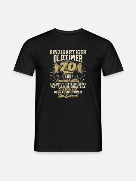 70 Years Unique Classic 70th Birthday - Men's T-Shirt - black