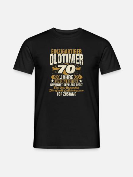 70 Years Unique Classic 70th Birthday - Men's T-Shirt - black