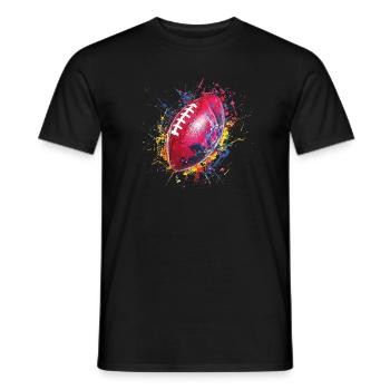Football - Männer T-Shirt - Schwarz - Vorne - AI Model Male 178 light (178cm)