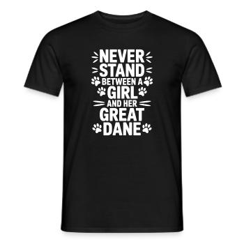 Deutsche Dogge Spruch Lustiges Dogge Geschenk - Männer T-Shirt - Schwarz - Vorne - AI Model Male 178 light (178cm)