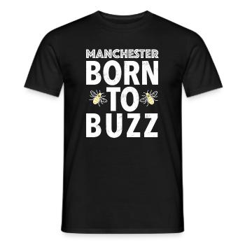 BORN_TO_BUZZ - Men's T-Shirt - black - Front - AI Model Male 178 light (178cm)
