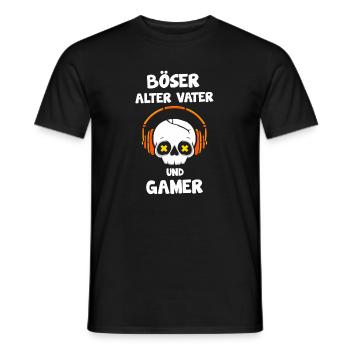 Fête des Pères Père Gamer Jeux Vidéo Papa - T-shirt homme - noir - Devant - AI Model Male 178 light (178cm)