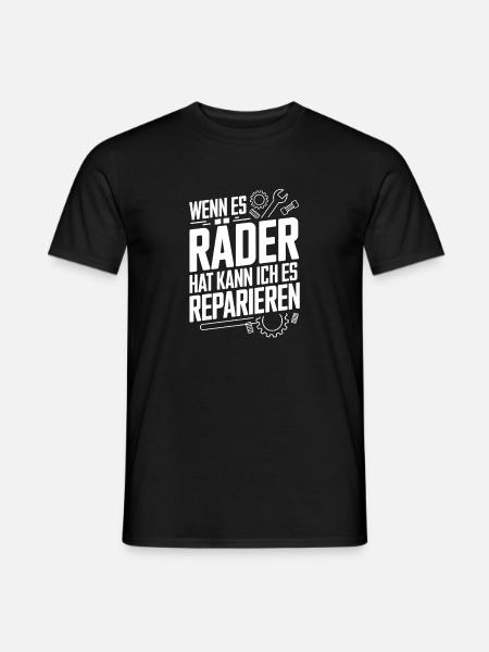  Wenn Es Räder Hat Kann Ich Es Reparieren - Männer T-Shirt - Schwarz