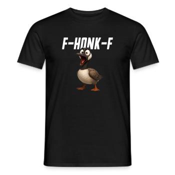 F-Honk-F Gans Lustige Gans FHONKF F Honk F - Männer T-Shirt - Schwarz - Vorne - AI Model Male 178 light (178cm)