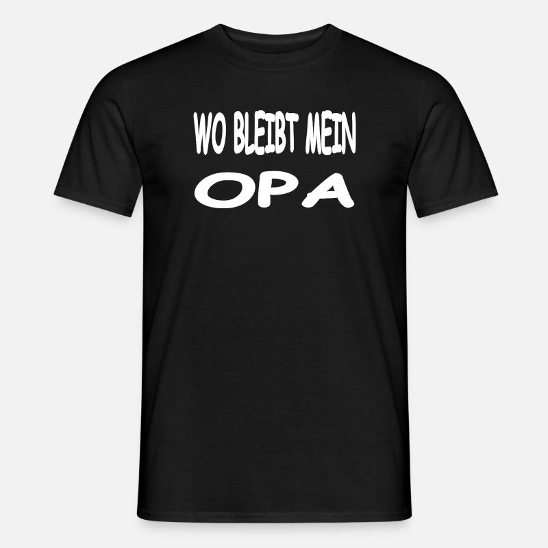 Opa - Männer T-Shirt - Schwarz