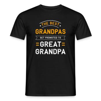 Papy Grand-père Petit-enfant Grand-père Papy - T-shirt homme - noir - Devant - AI Model Male 178 light (178cm)
