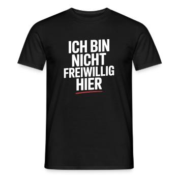 Je ne suis pas là volontairement anti Smalltalk Office - T-shirt homme - noir - Devant - AI Model Male 178 light (178cm)