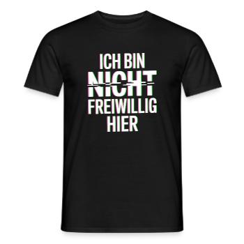 Je ne suis pas là volontairement anti Smalltalk Office - T-shirt homme - noir - Devant - AI Model Male 178 light (178cm)