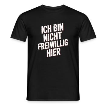 Je ne suis pas là volontairement anti Smalltalk Office - T-shirt homme - noir - Devant - AI Model Male 178 light (178cm)