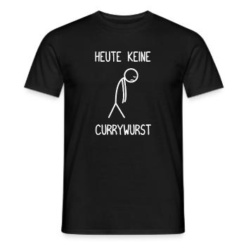 Pas de currywurst aujourd’hui : Carpaccio de la Ruhrpott Imbiss - T-shirt homme - noir - Devant - AI Model Male 178 light (178cm)