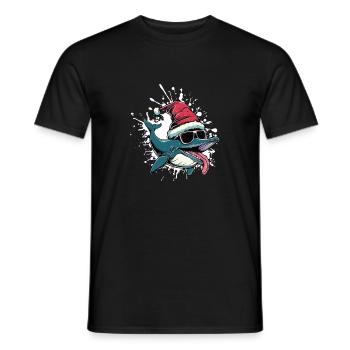 Wal Weihnachten Lustig - Männer T-Shirt - Schwarz - Vorne - AI Model Male 178 light (178cm)