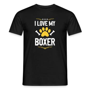 J’adore mon boxer - T-shirt homme - noir - Devant - AI Model Male 178 light (178cm)