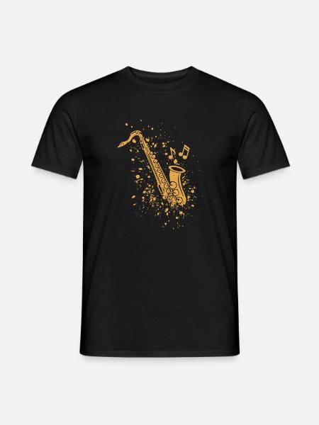 Saxophone Jazz Saxophonist Orchestra Musicians - Men's T-Shirt - black