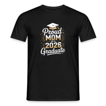Fière maman d’un diplômé de 2026 - T-shirt homme - noir - Devant - AI Model Male 178 light (178cm)