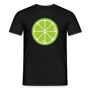 Limette Lime - T-shirt homme - noir - Devant - AI Model Male 178 light (178cm)
