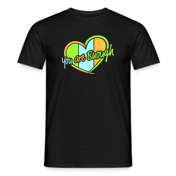 You Are Enough Self Love Motivational Quote - Men's T-Shirt - black - Front - AI Model Male 178 light (178cm)